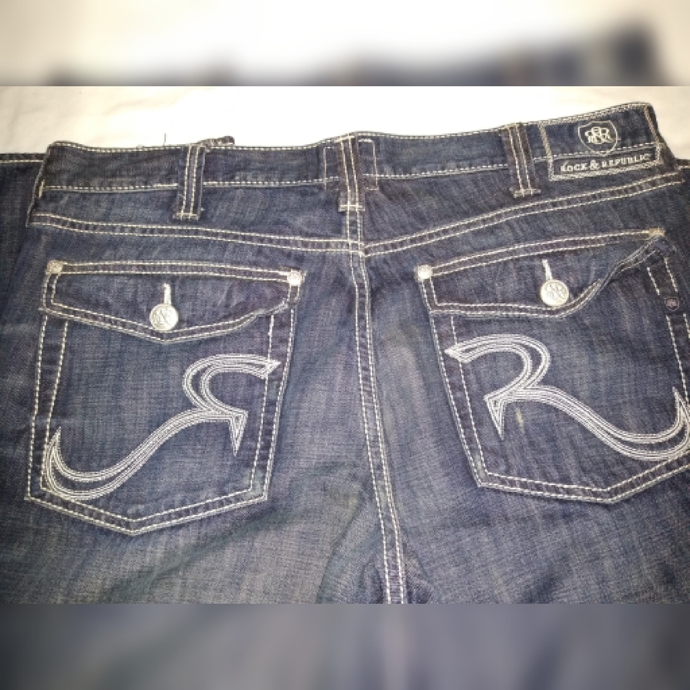 Rock & Republic rebellion blue jeans size 38x30 - Picture 5 of 10
